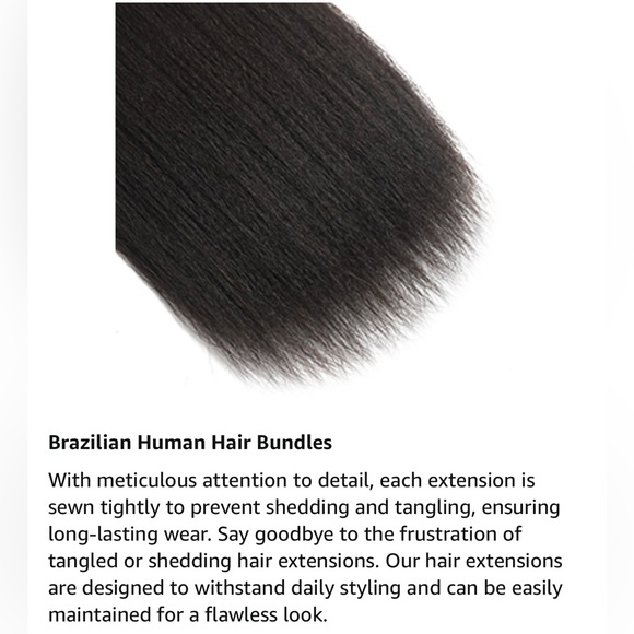 HUMAN HAIR 100g Kinky Straight Bulk Human Hair Unprocessed Brazilian No Weft 22” - Picture 10 of 16